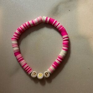 Pink palm puff bracelet